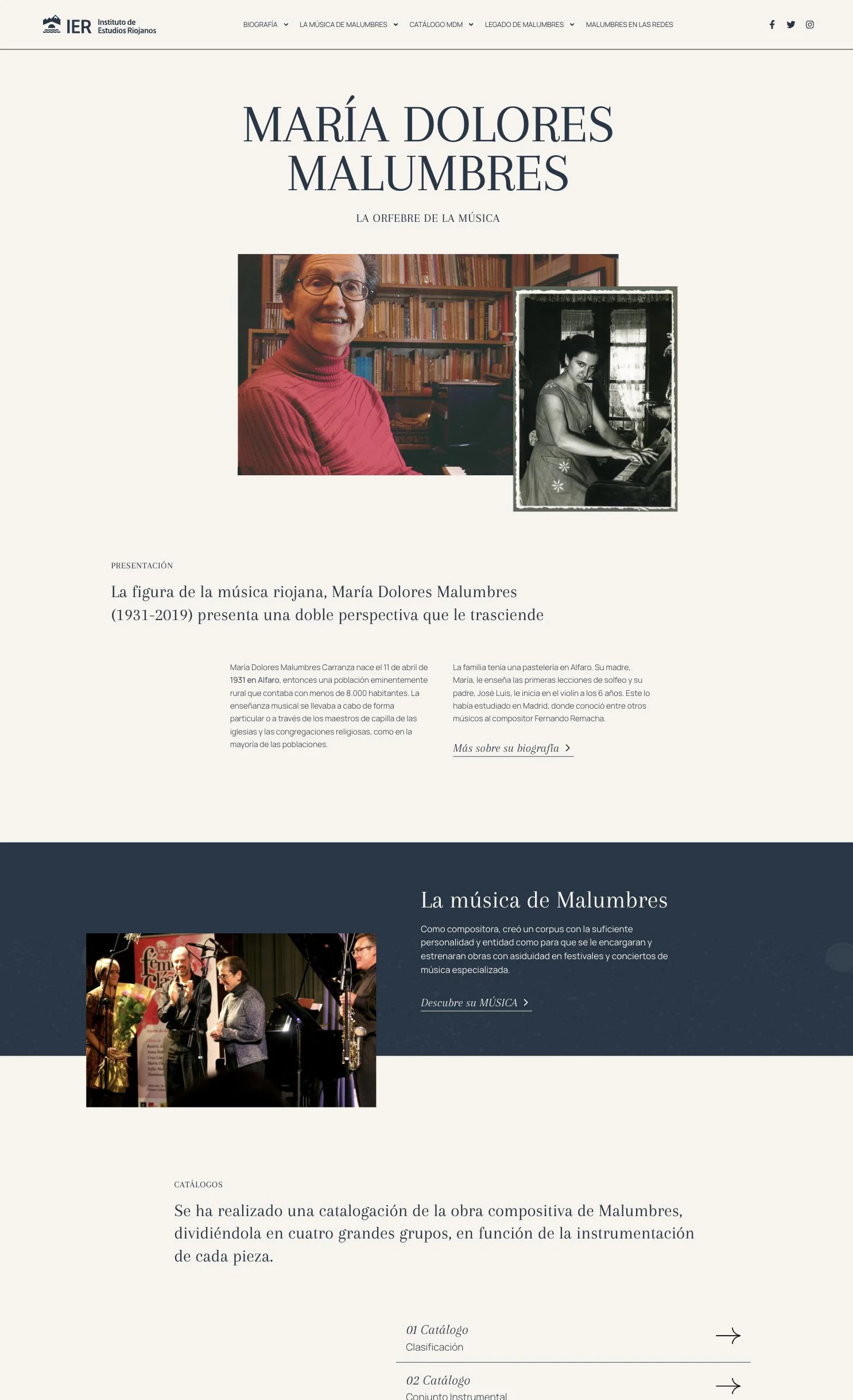 María Dolores Malumbres — Inicio
