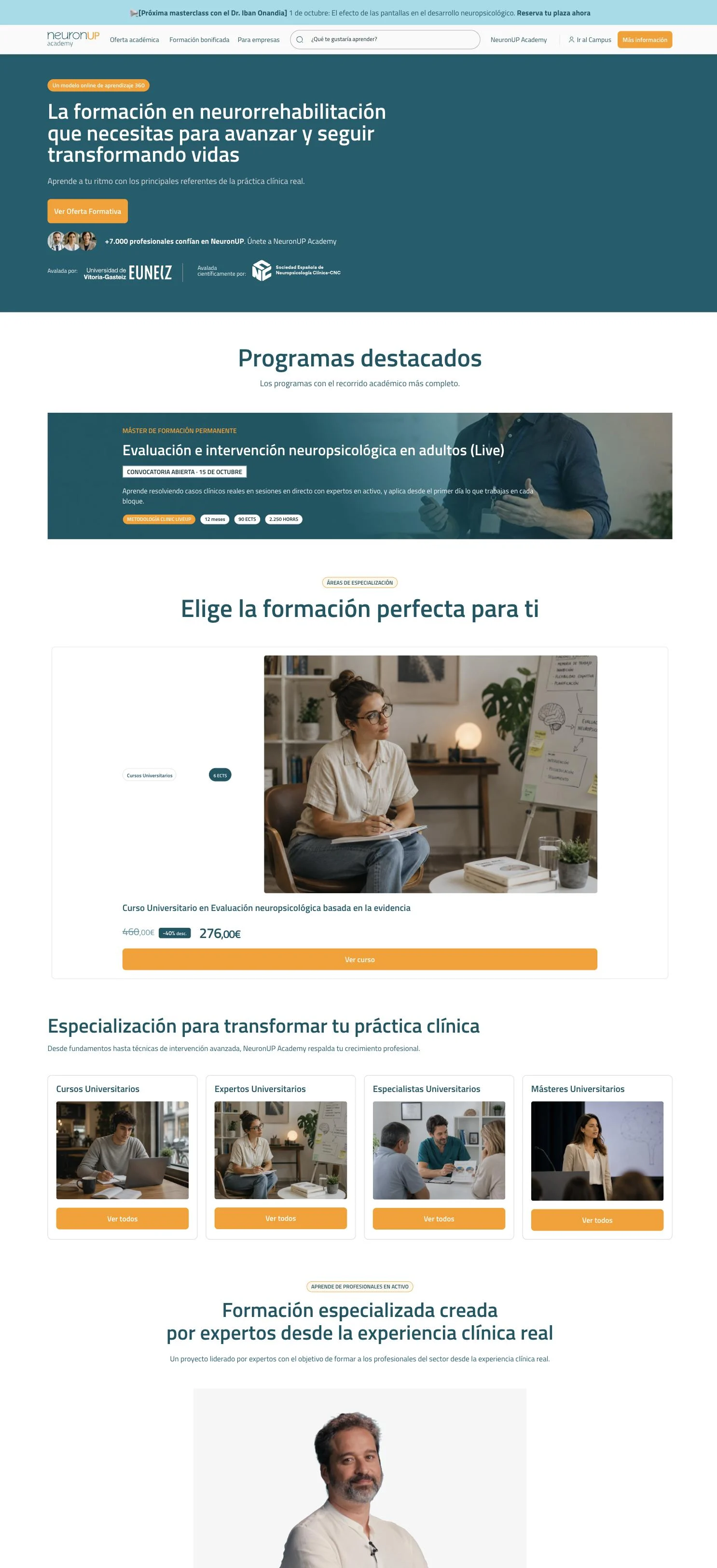 NeuronUP Academy — Inicio