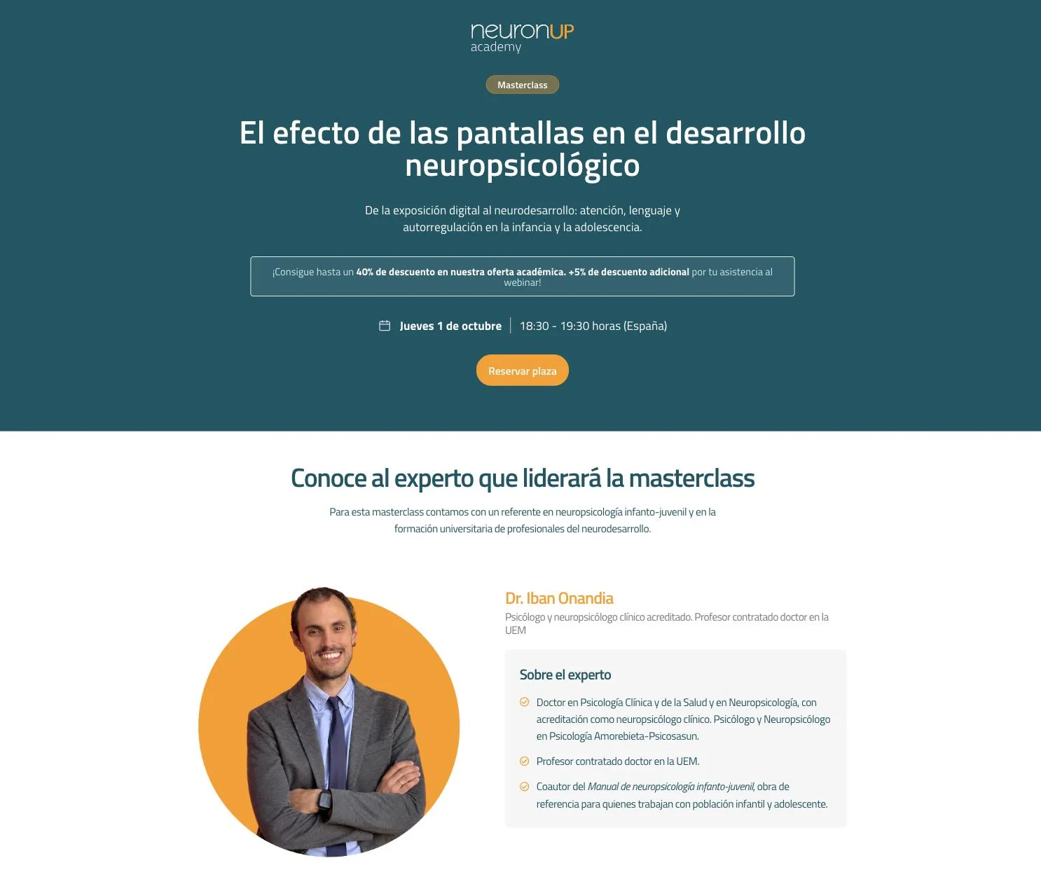 NeuronUP Academy — Masterclass