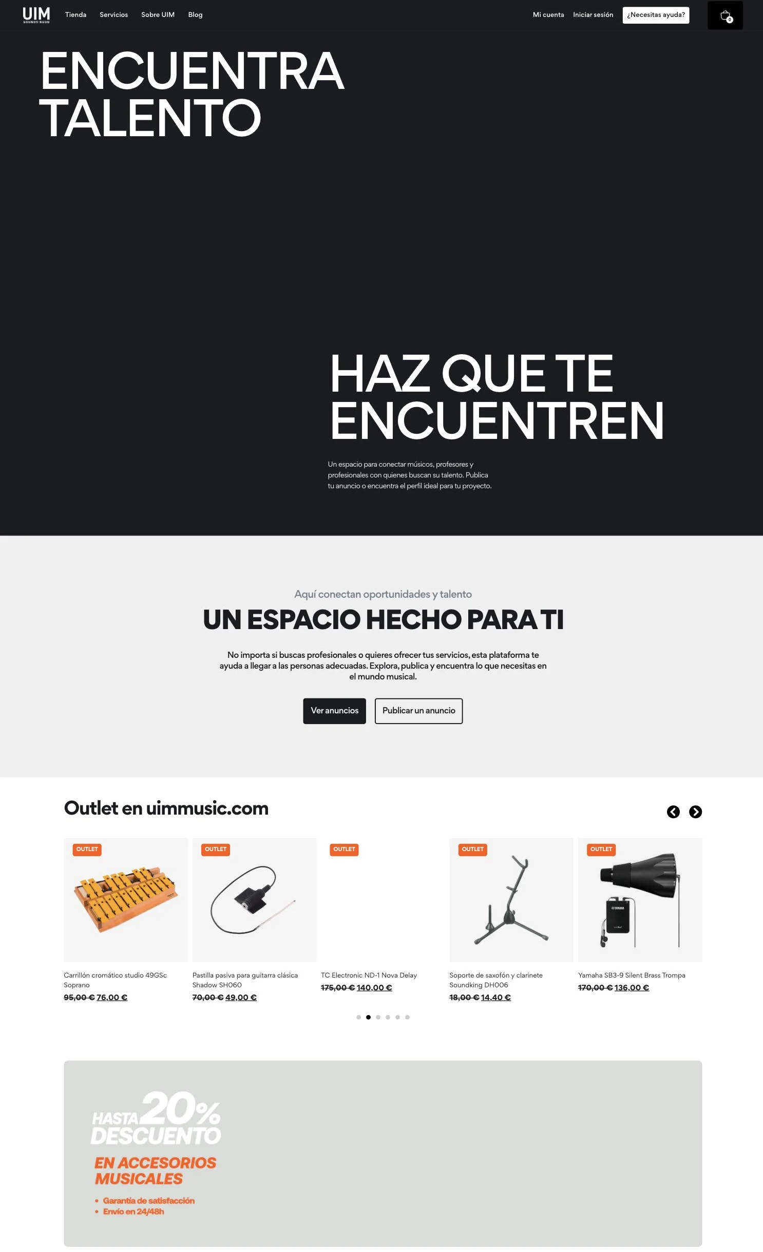UIM Music — Inicio