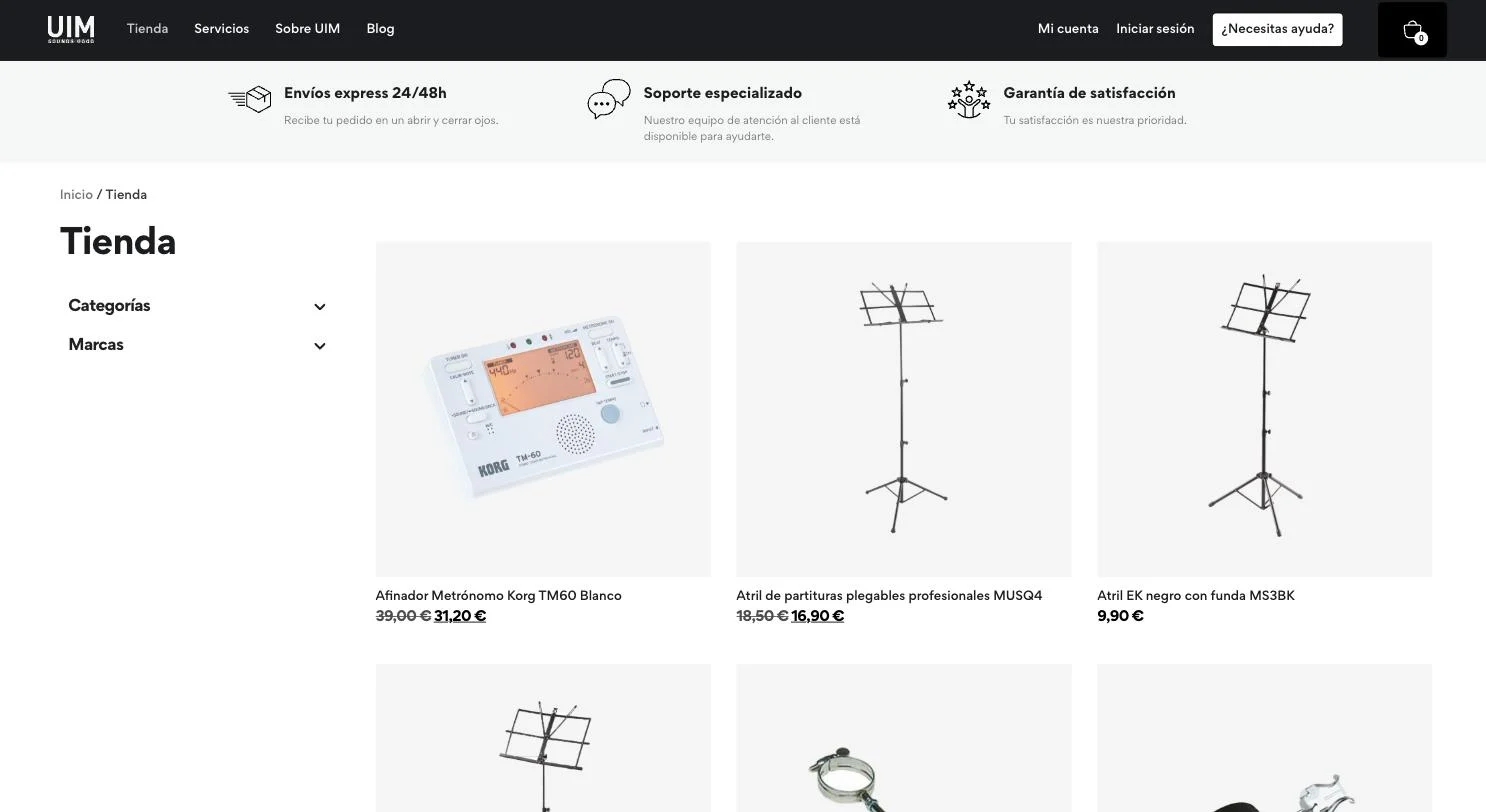 UIM Music — Tienda